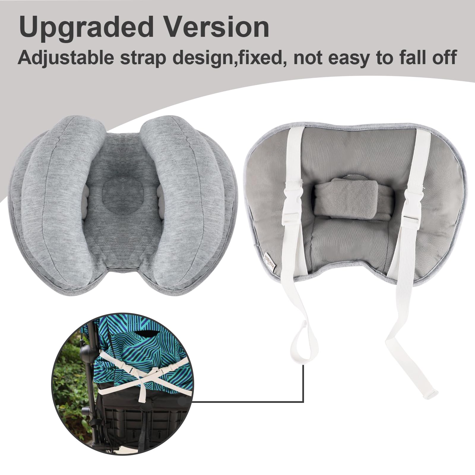 KAKIBLIN ultra-soft fabric and PP cotton in gray pillow delivers breathable cushioning.