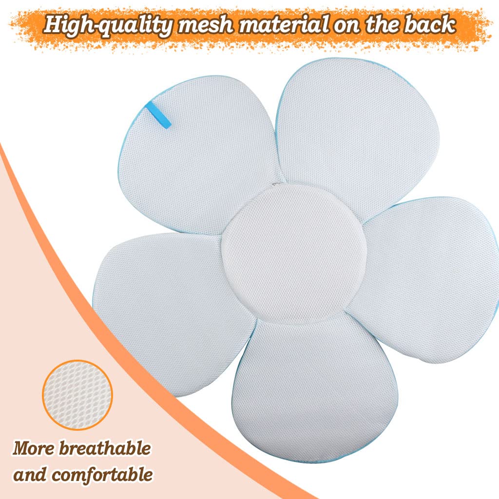 KAKIBLIN soft plush bath mat blue emphasizes cozy, snug bath moments.