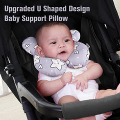 KAKIBLIN Star travel pillow in car seat setup illustrates versatile use