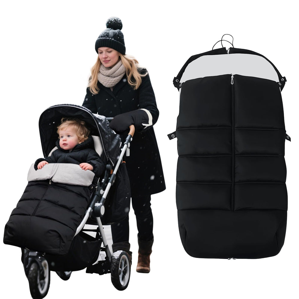 KAKIBLIN stroller footmuff with waterproof-oxford-fabric for rainy-day protection.