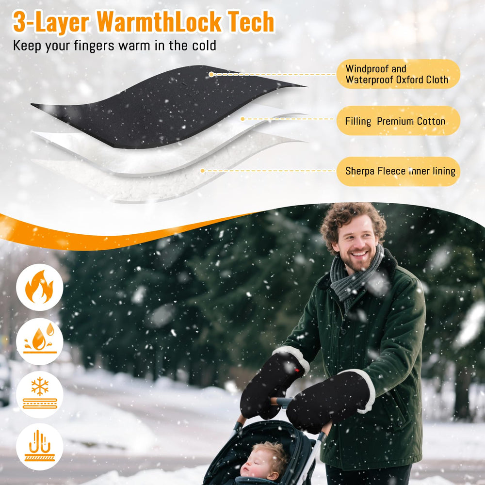KAKIBLIN universal quick-attach system secures to most strollers in seconds.
