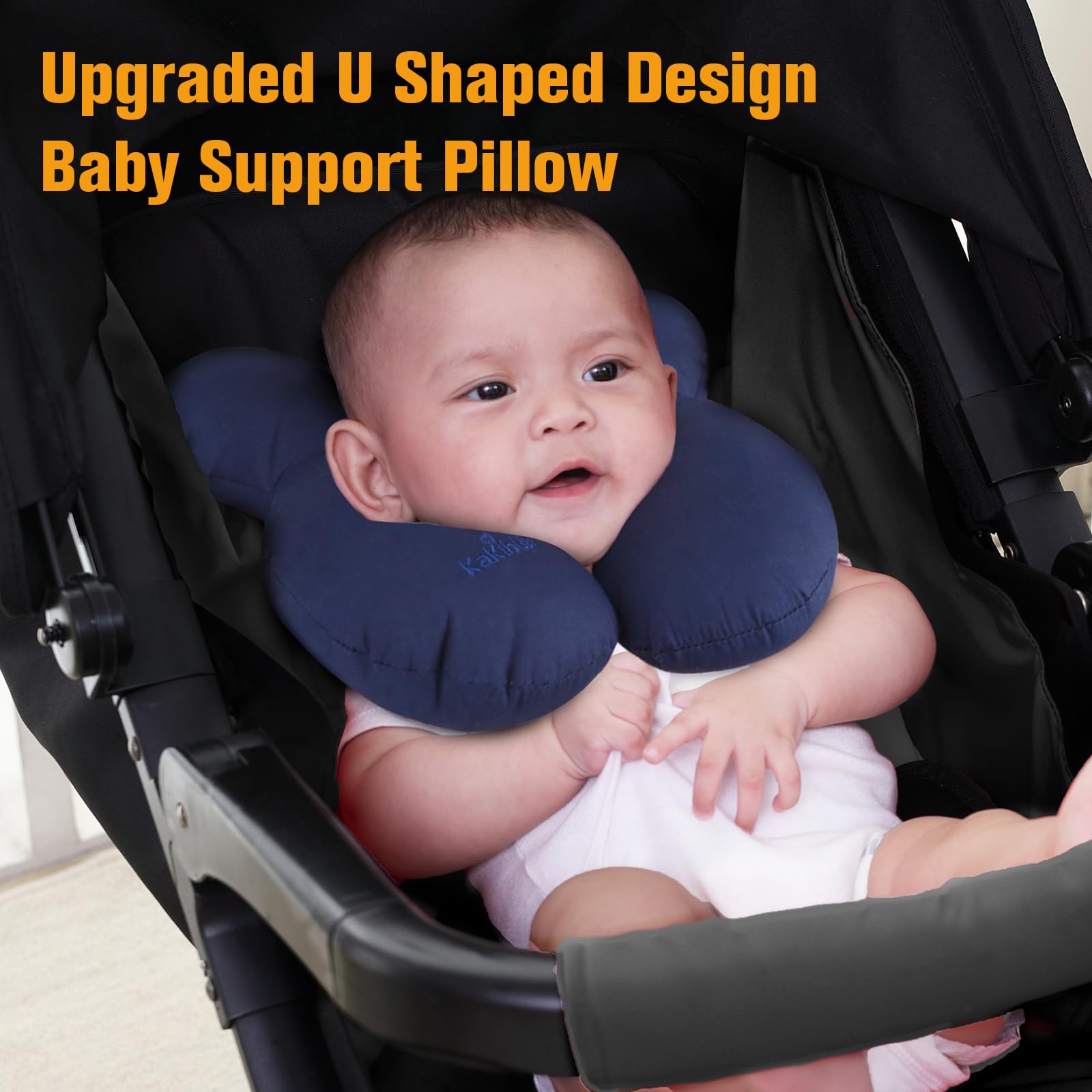 KAKIBLIN upgraded travel pillow uses soft fabric for comfy journeys.