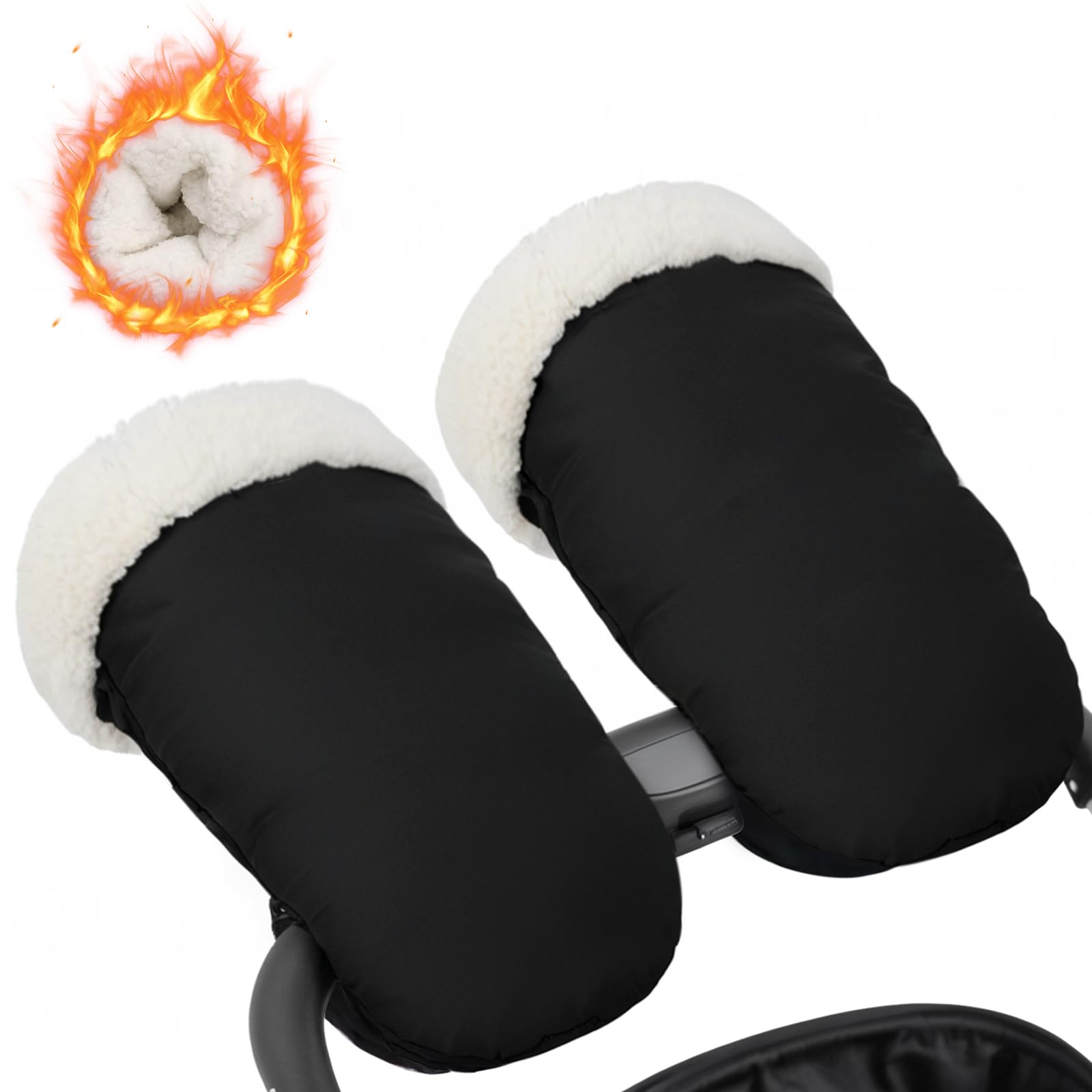 KAKIBLIN Winter stroller gloves deliver warmth with plush lining and windproof shell.