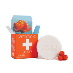 Kalastyle Nordic+Wellness Vitamin C Soap bar front view delivers brightening, antioxidant support for radiant skin.