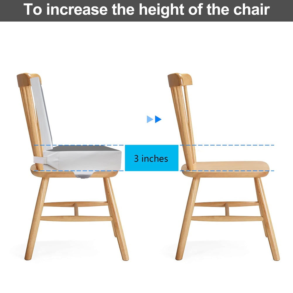 Kalawen booster seat non-slip base prevents sliding during meals.