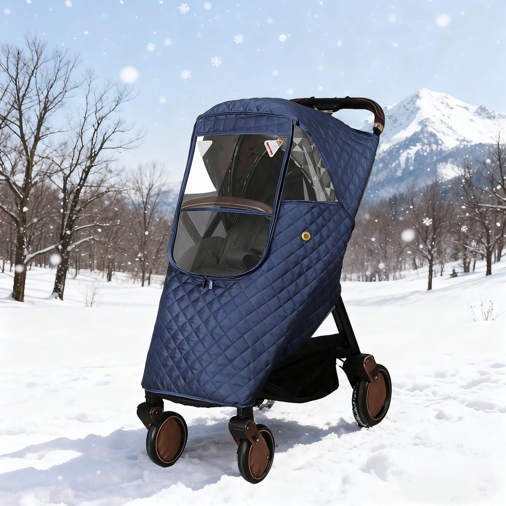 KALDEHVEST winter-stroller-cover three-sided-window offers clear visibility for supervision