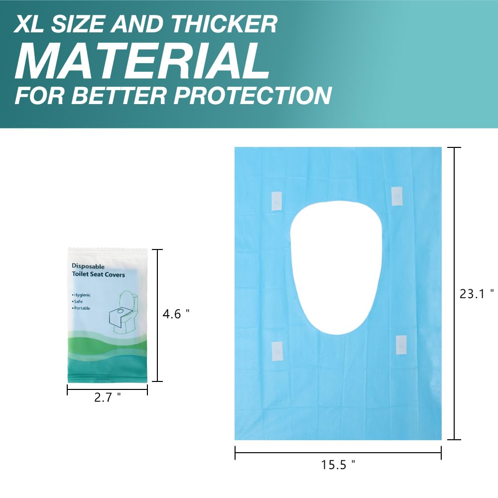 Kalkehay toilet seat cover extended coverage showing full seat protection for families