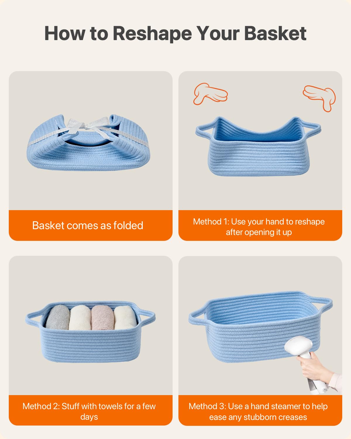 KALLAX small woven basket nursery organization bibs and diapers within easy reach