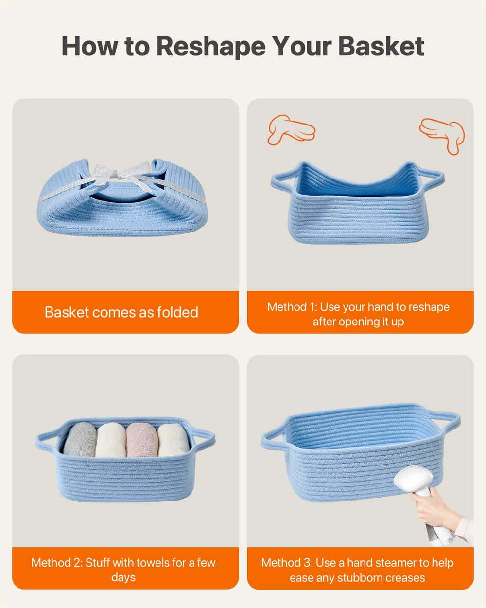KALLAX small woven basket nursery organization bibs and diapers within easy reach