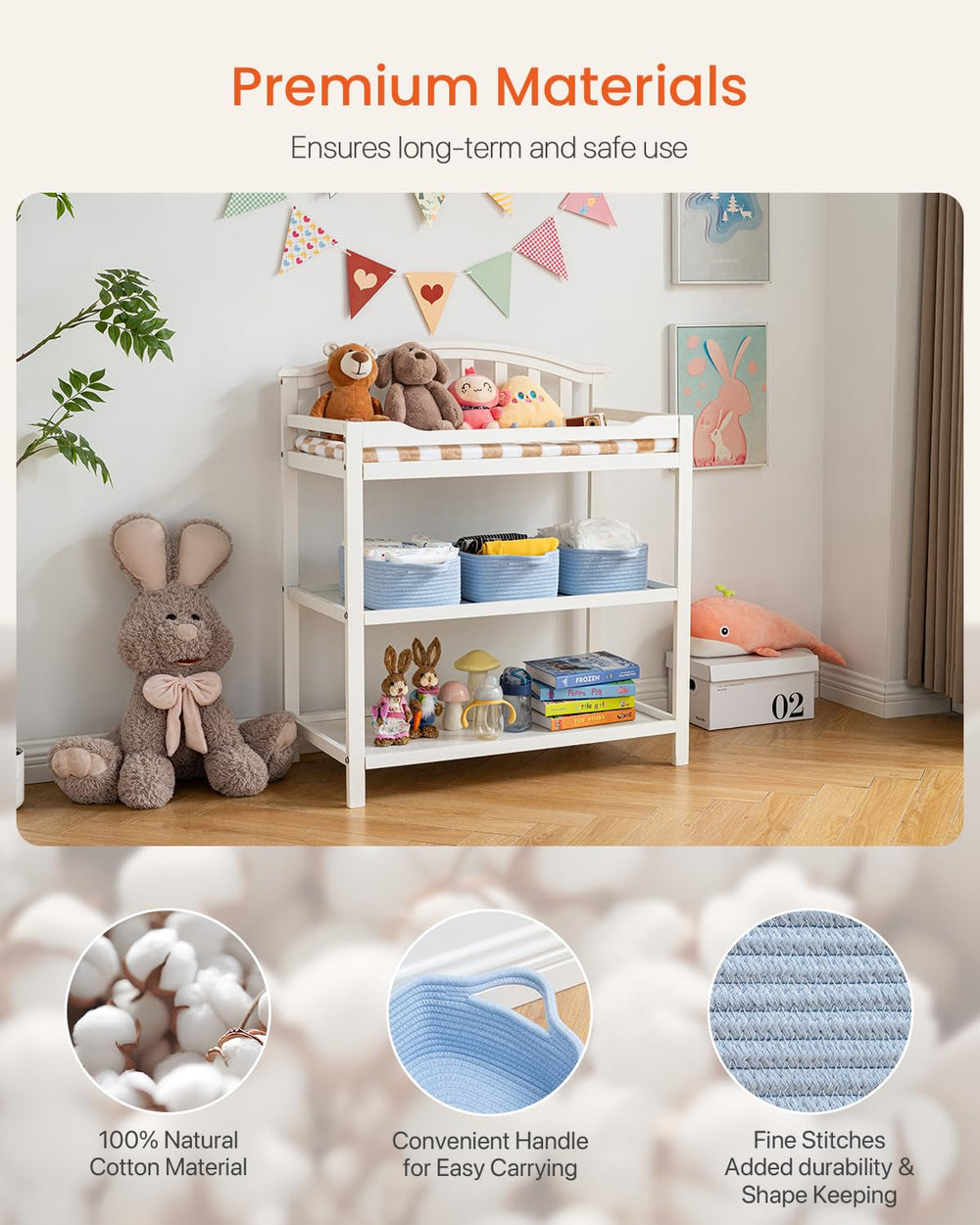 KALLAX small woven basket on shelf adds warmth and texture to decor