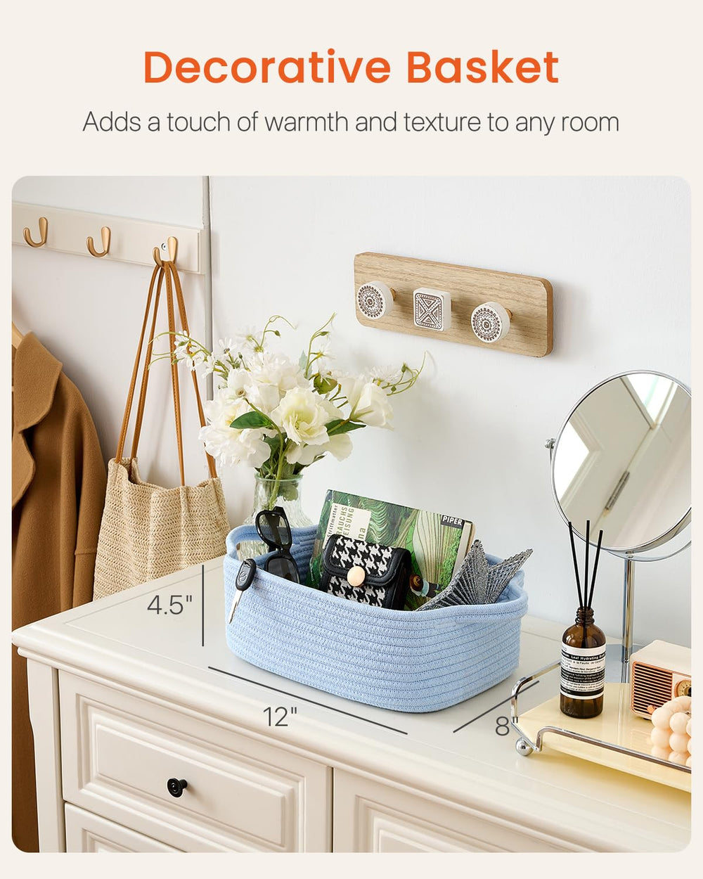 KALLAX small woven basket side view category friendly organization in tight spaces