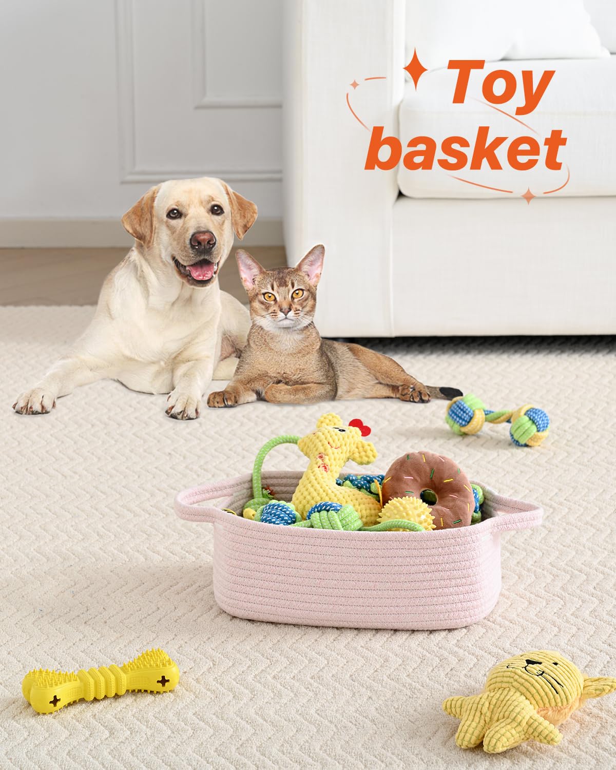 KALLAX small woven basket for beauty cosmetics organizes vanity essentials stylishly.