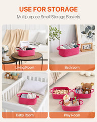 KALLAX small woven basket bathroom storage for towels and toiletries.