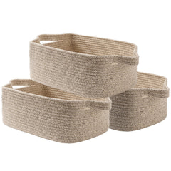 KALLAX small woven basket close-up weave highlighting durable cotton rope for sturdy shelf storage