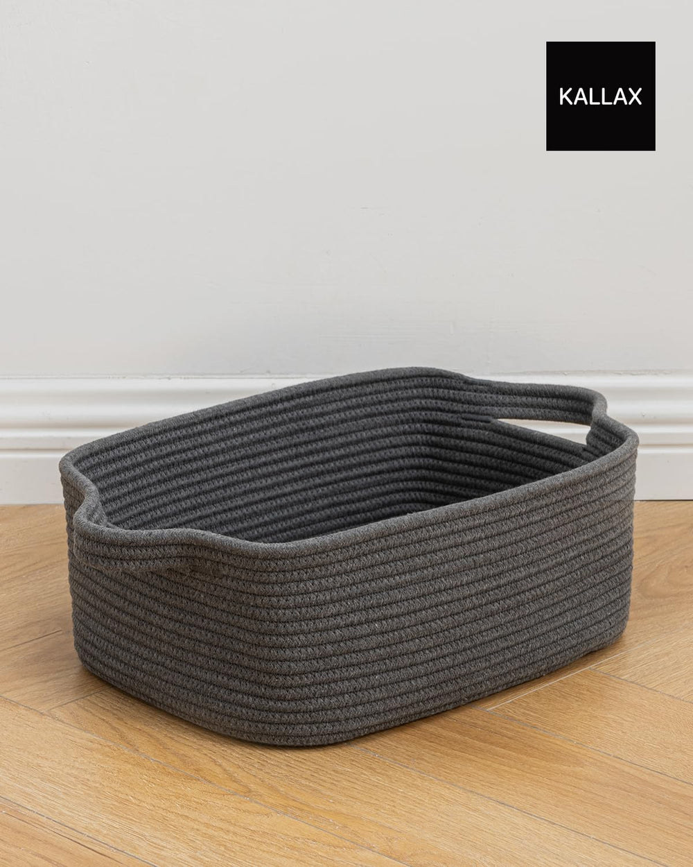 KALLAX small woven basket easy shaping returns to form after filling with items.