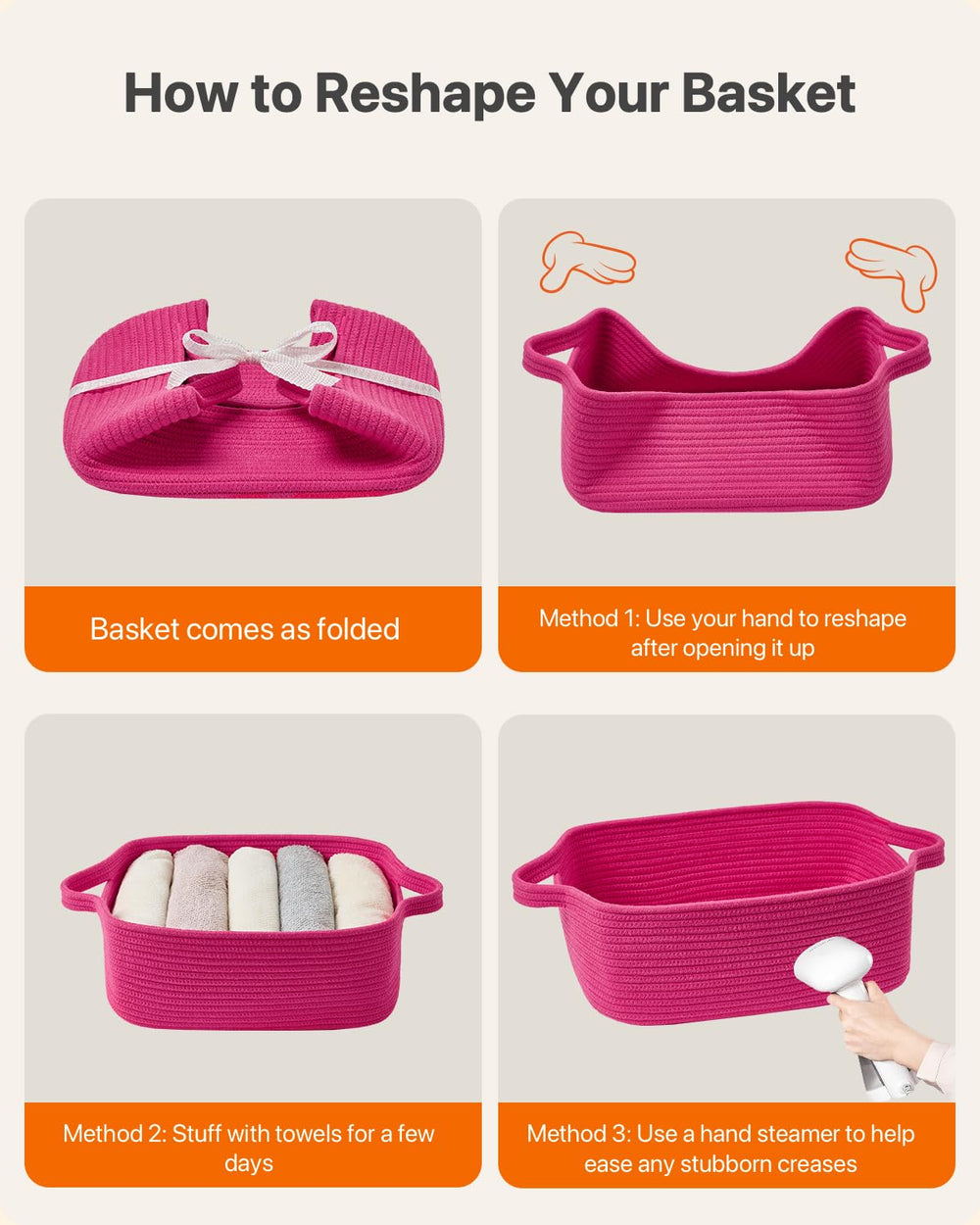 KALLAX flat-pack-easy-shaping basket ships compact and reshapes with filling