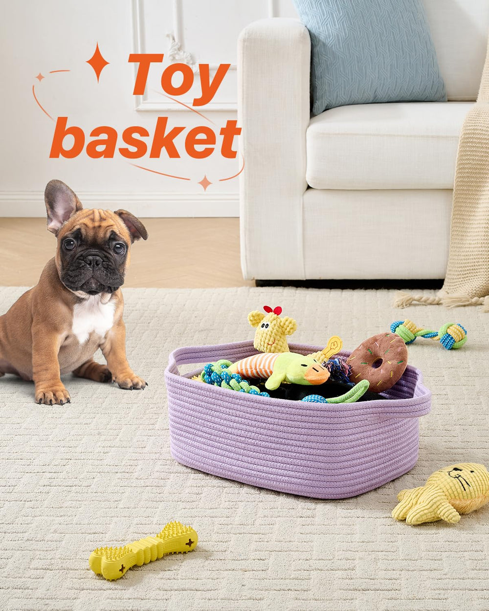 KALLAX small woven basket flat-pack shipping to reduce footprint.