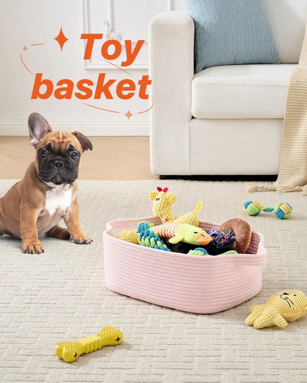 KALLAX flat-packed basket ships compactly and returns to shape easily.