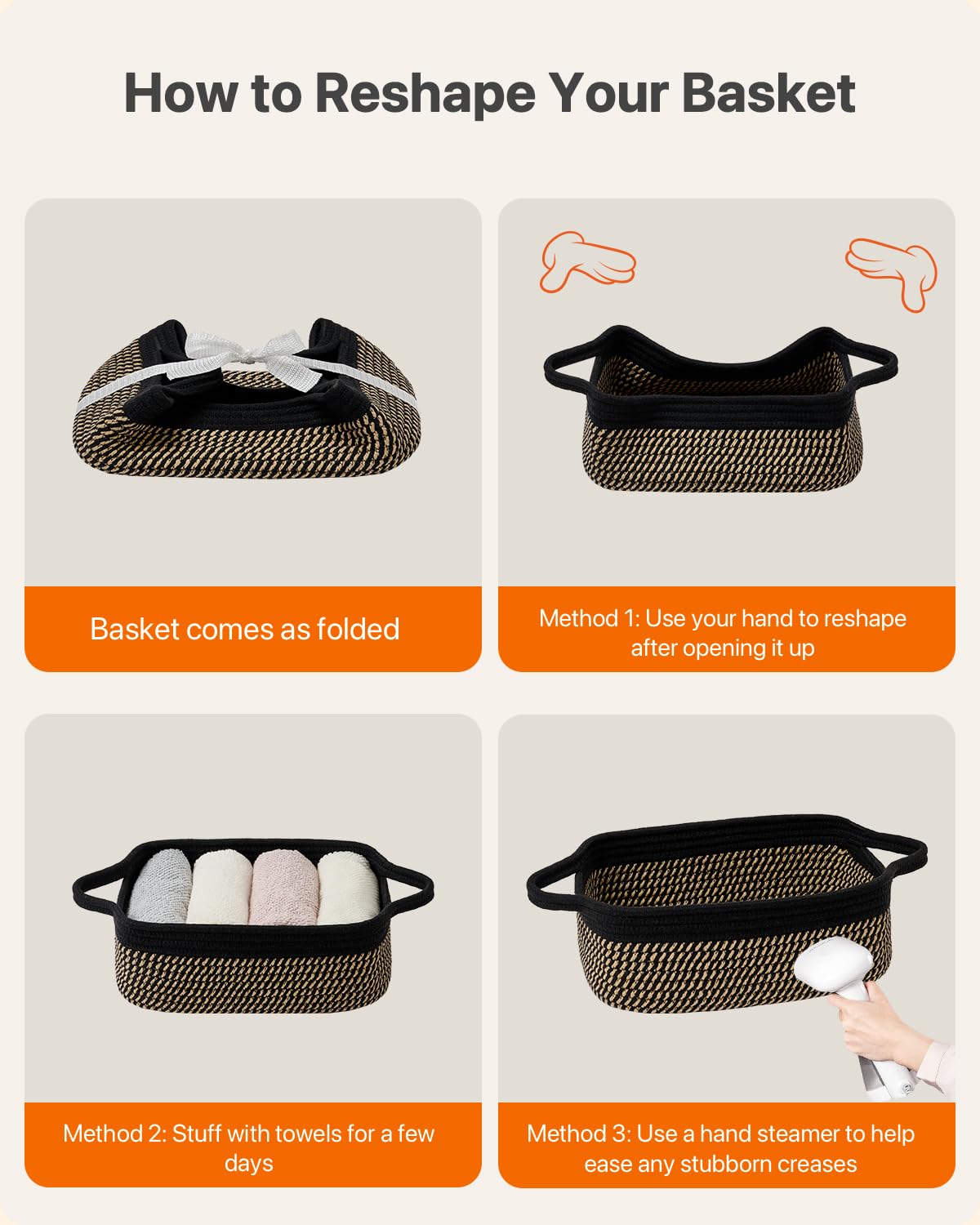 KALLAX small woven basket ships flat-packed to reduce impact.