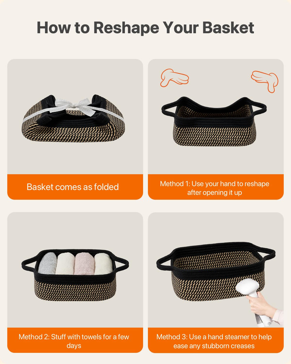 KALLAX small woven basket ships flat-packed to reduce impact.