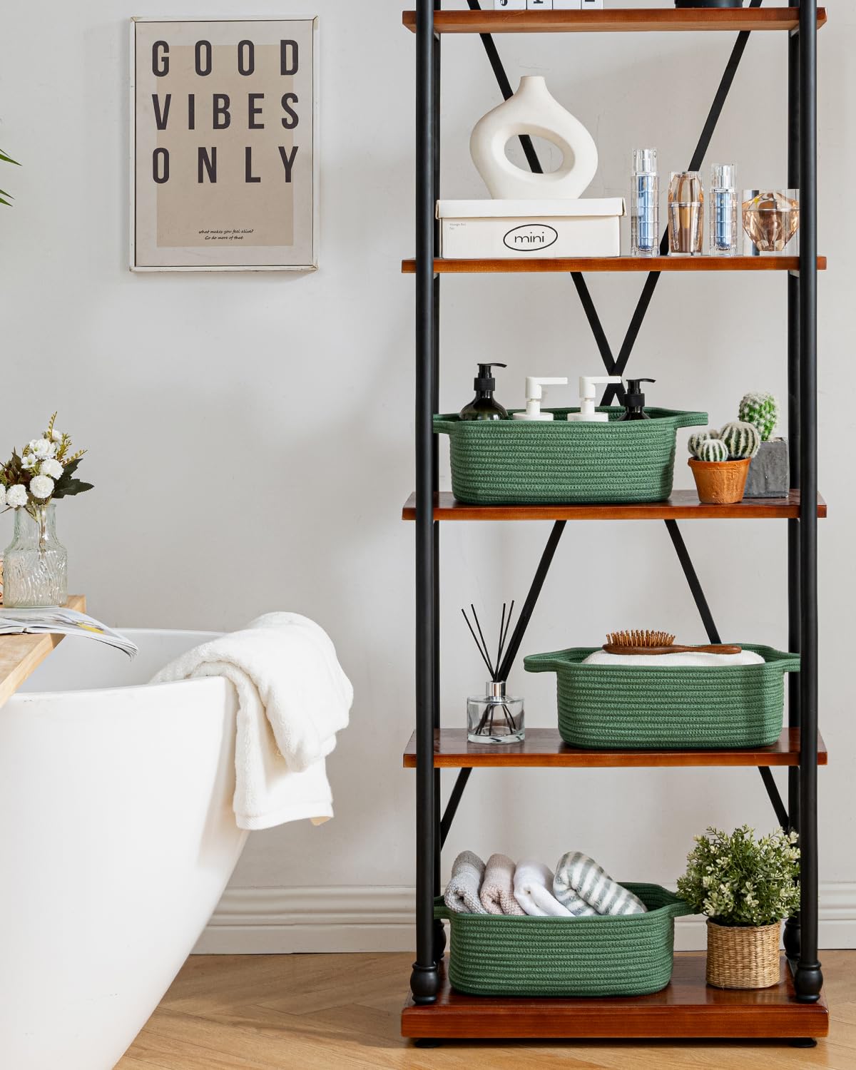 KALLAX small woven basket flat-packed packaging saved space during shipping.