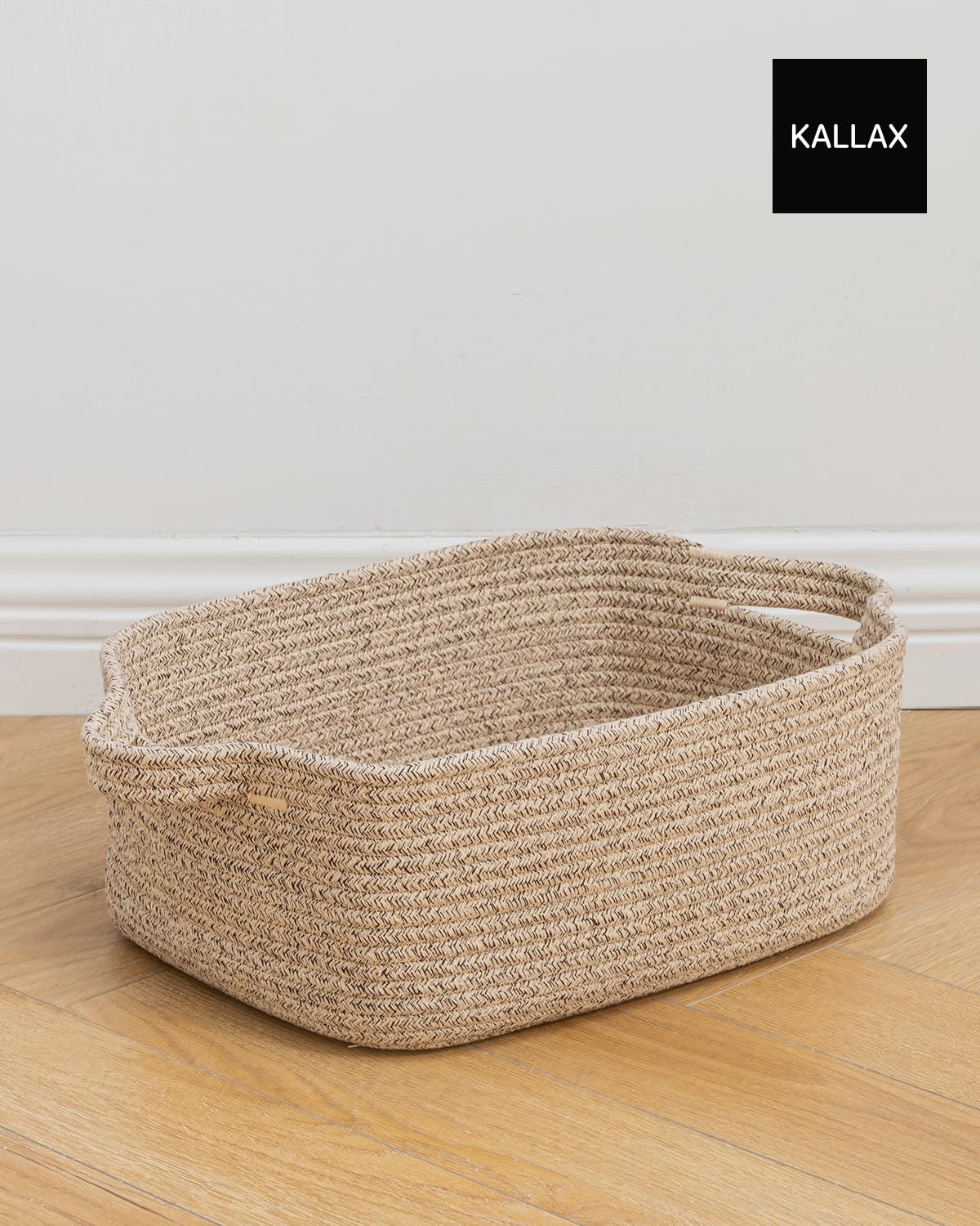 KALLAX small woven basket hand-woven from cotton rope for lasting storage