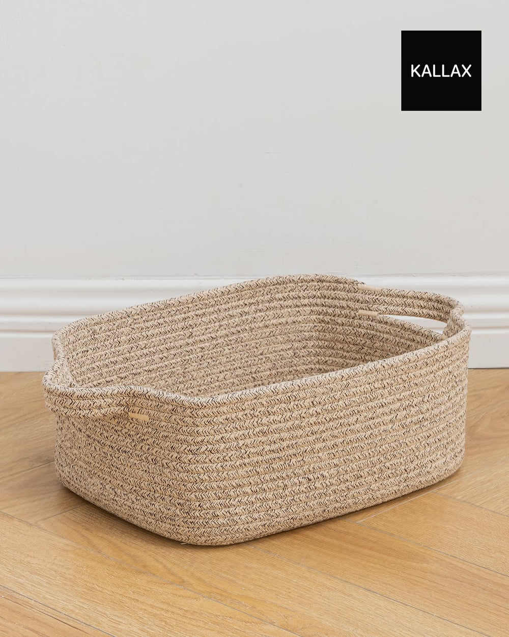 KALLAX small woven basket hand-woven from cotton rope for lasting storage