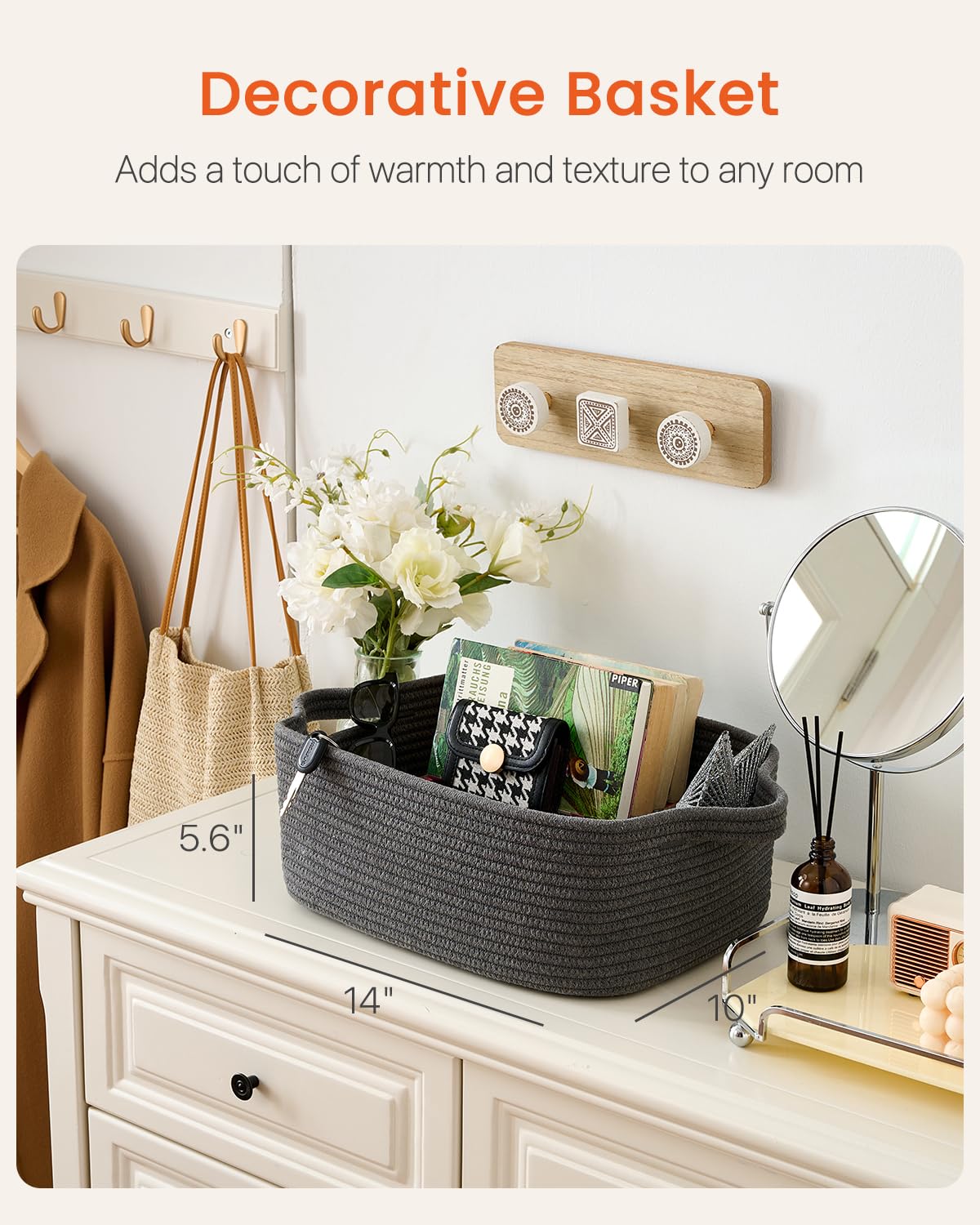 KALLAX small woven basket multi-purpose storage suitable for towels, toys, cosmetics, and more.