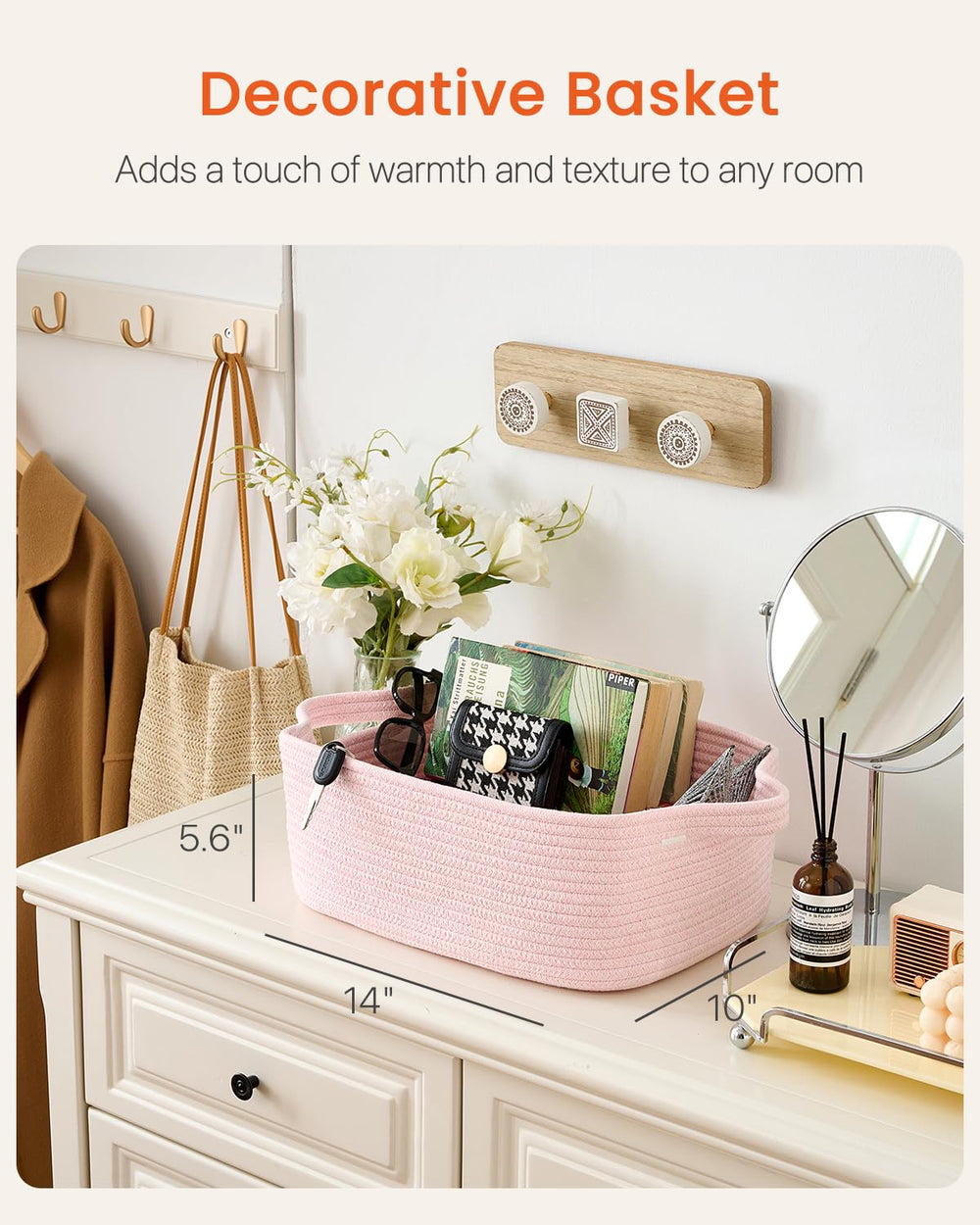 KALLAX small woven basket multi-use storage holds towels, toys, and essentials neatly.