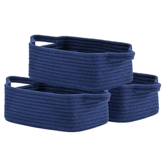 KALLAX small-woven-basket navy on shelf helps tidy small spaces