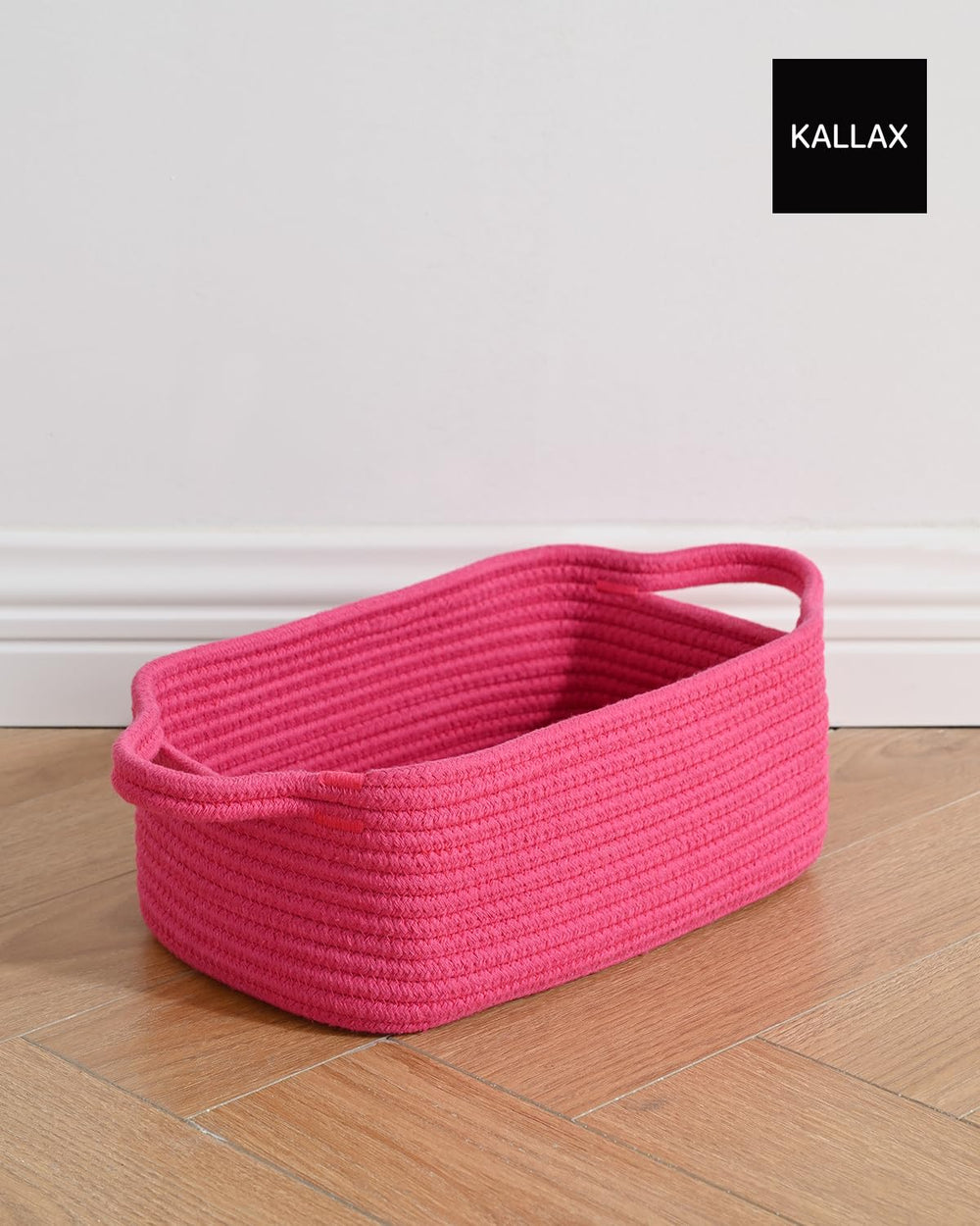 KALLAX small woven basket neutral color complements any decor.