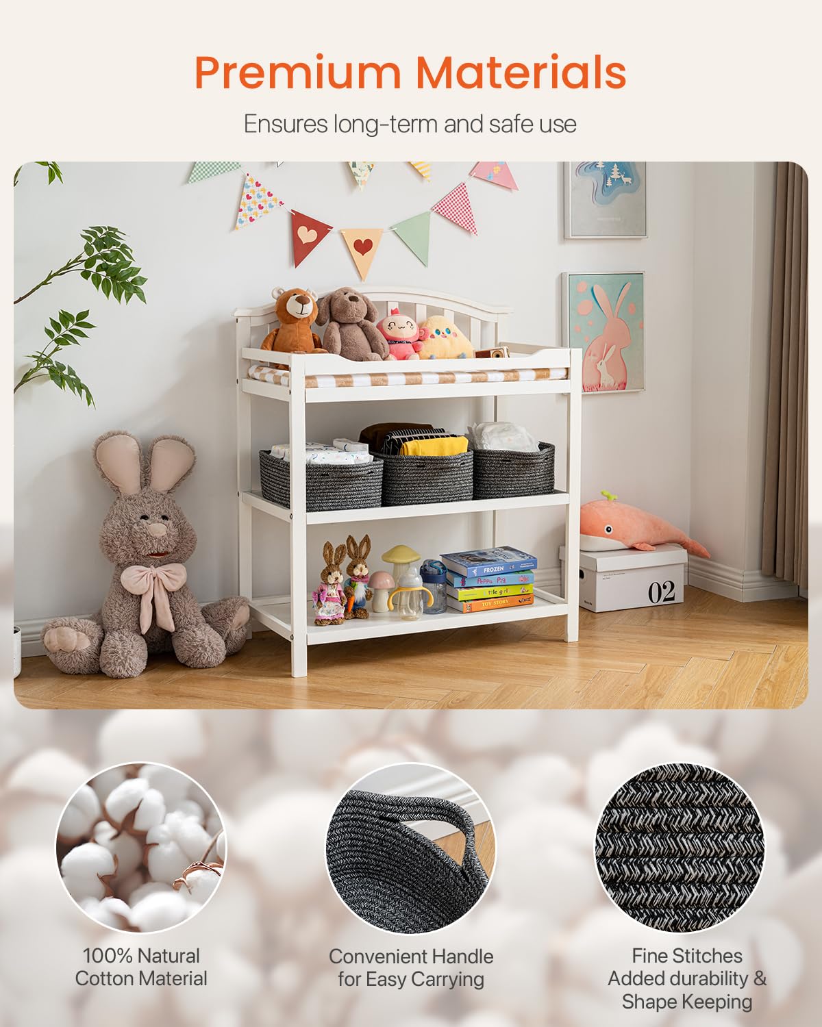 KALLAX neutral decor blends with modern or rustic styles for versatile organization