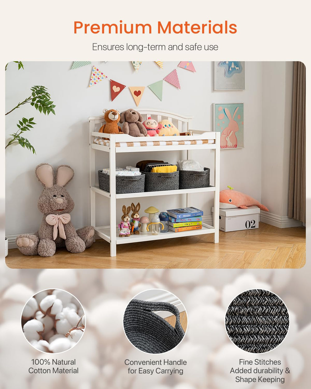 KALLAX neutral decor blends with modern or rustic styles for versatile organization