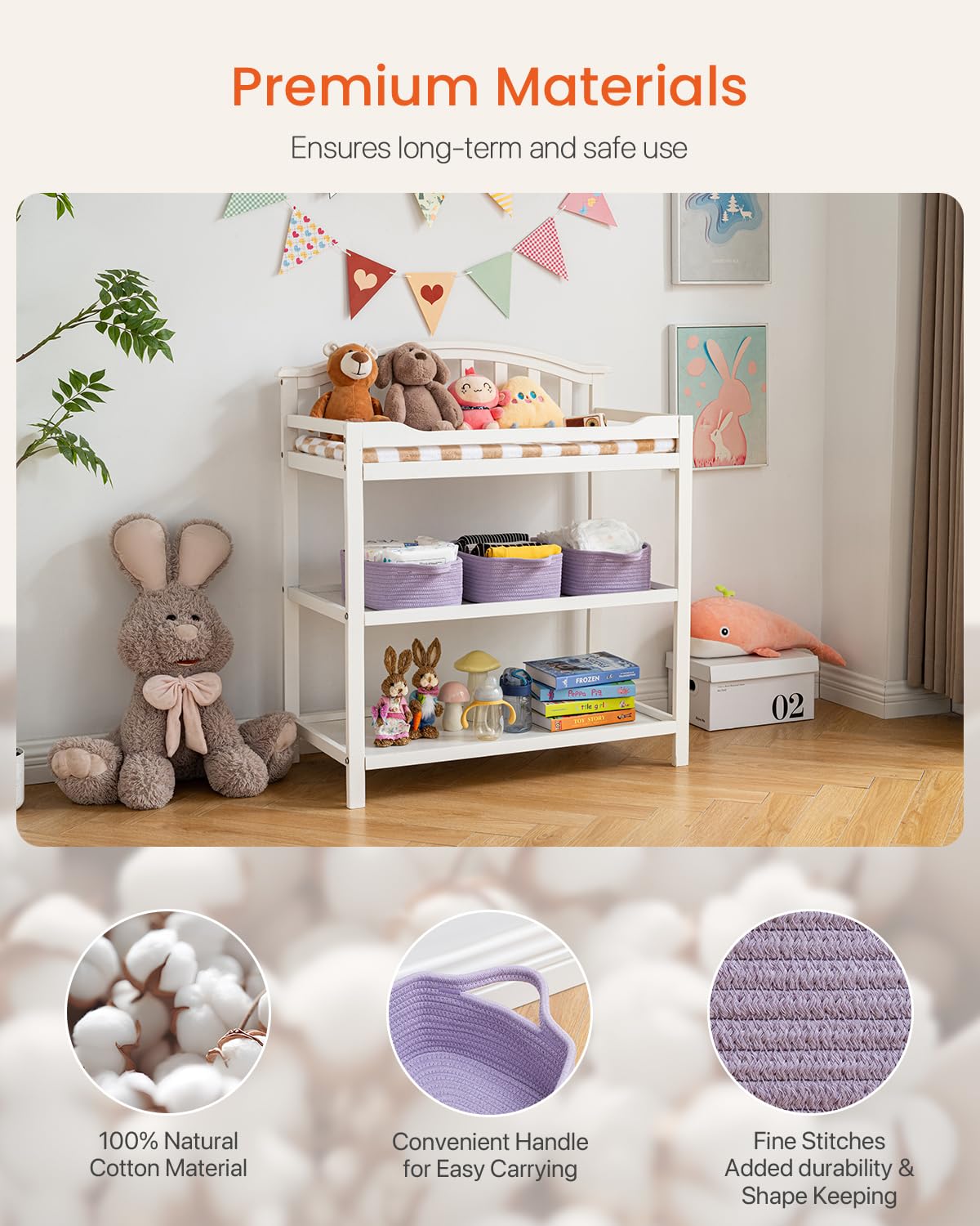 KALLAX nursery-storage basket fits baby essentials on shelves