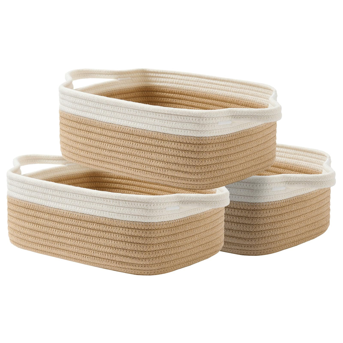KALLAX small woven basket shelf-idea keeps small items neatly organized on a shelf.