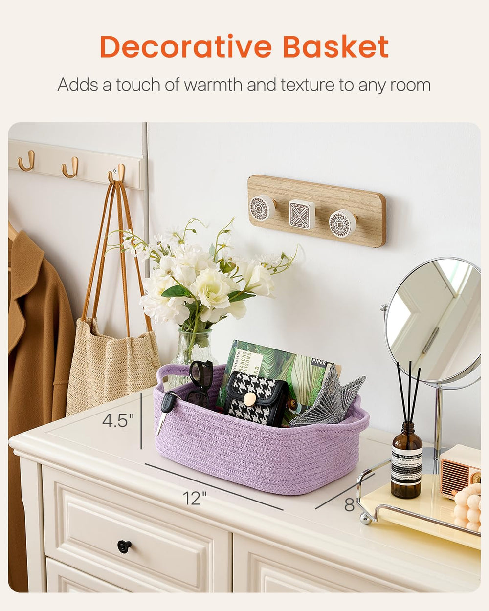 KALLAX three-pack woven baskets organize small items in style
