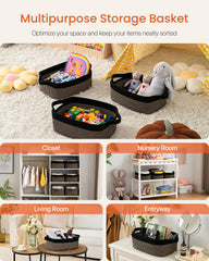 KALLAX small woven basket towel storage keeps bathroom essentials neat