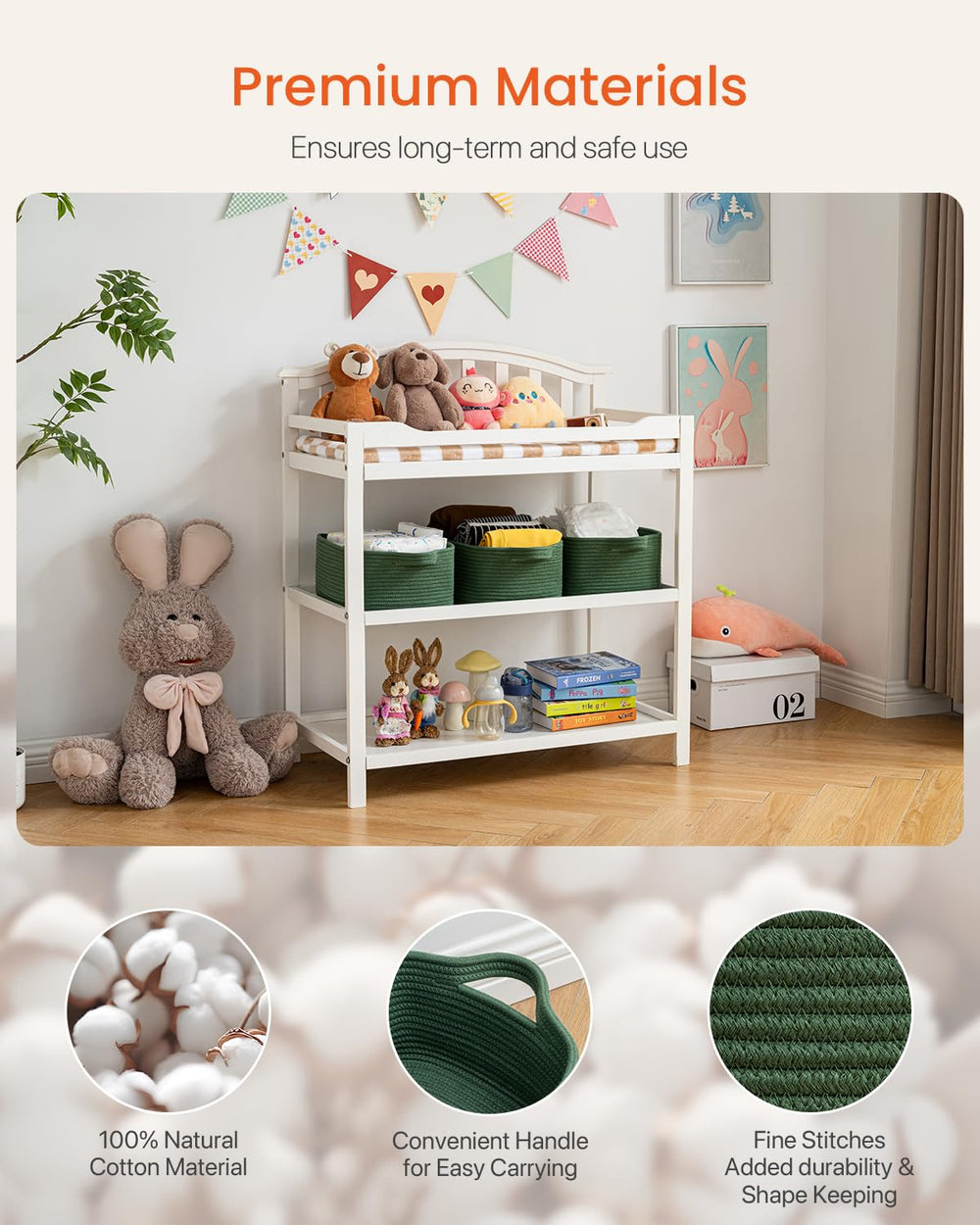 KALLAX basket for toy storage keeps playrooms neat and inviting.