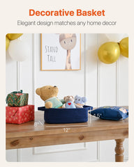 KALLAX small-woven-basket toy storage keeps playroom toys neatly contained