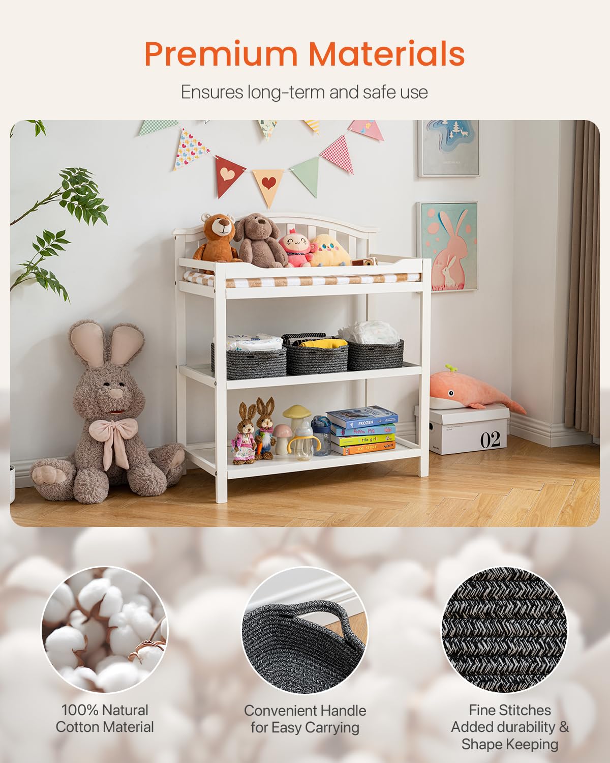 KALLAX small woven basket toy storage keeps play area tidy