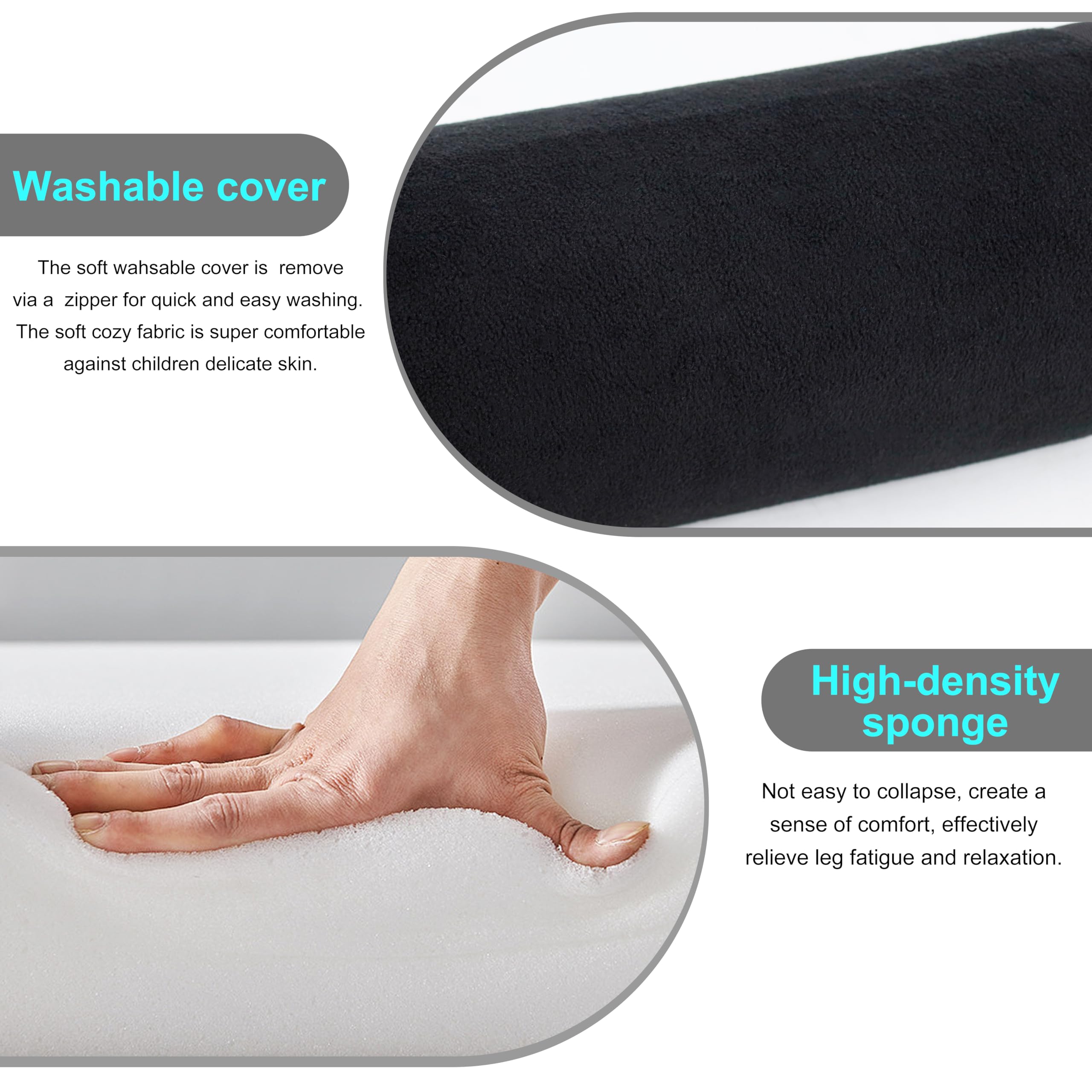 Kalnweis car seat foot rest adjustable strap secures it to most boosters for stable support.