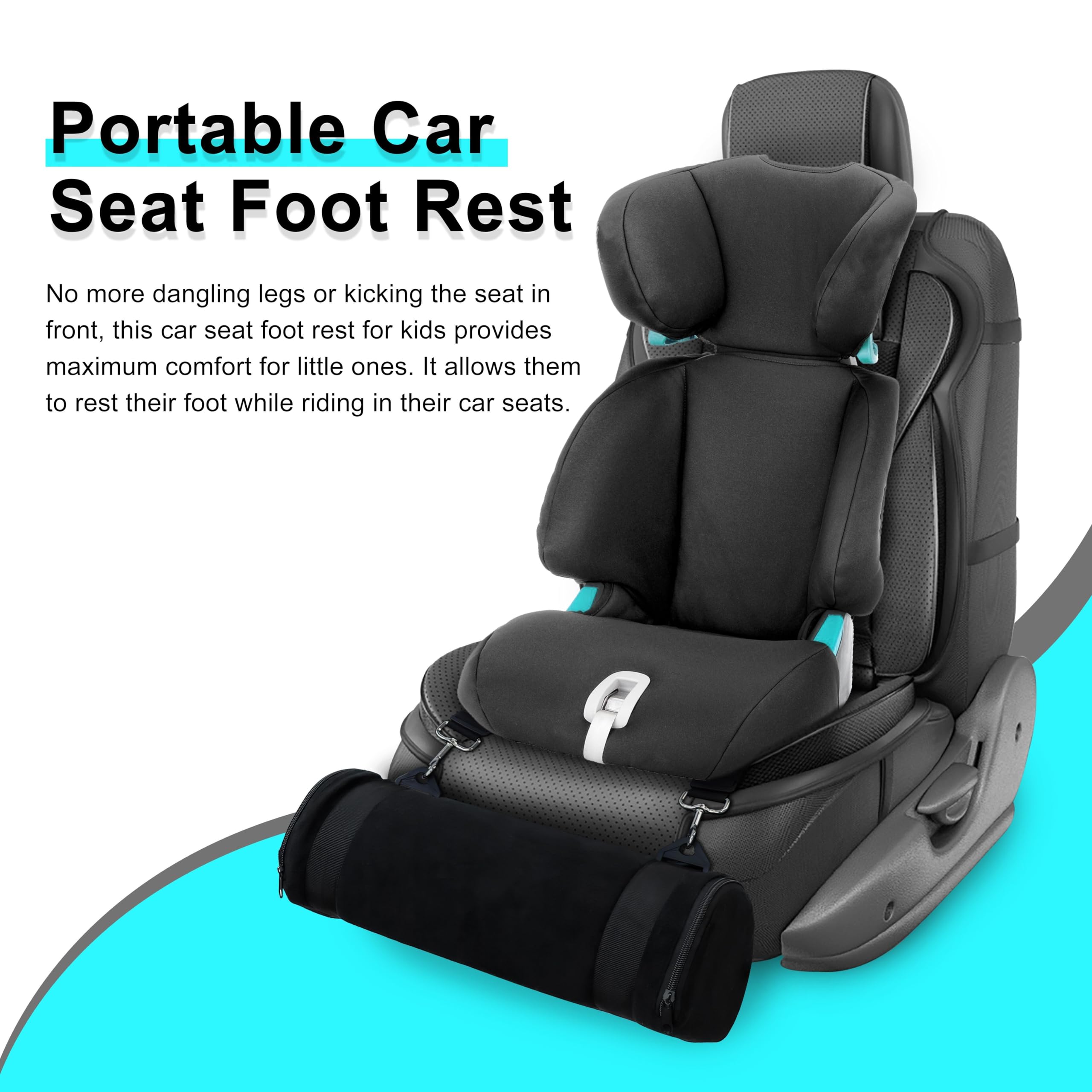 Kalnweis car seat foot rest easy-cleaning cover keeps cushions fresh after daily use.