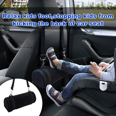 Kalnweis car seat foot rest removable core allows easy cleaning after messy snacks.