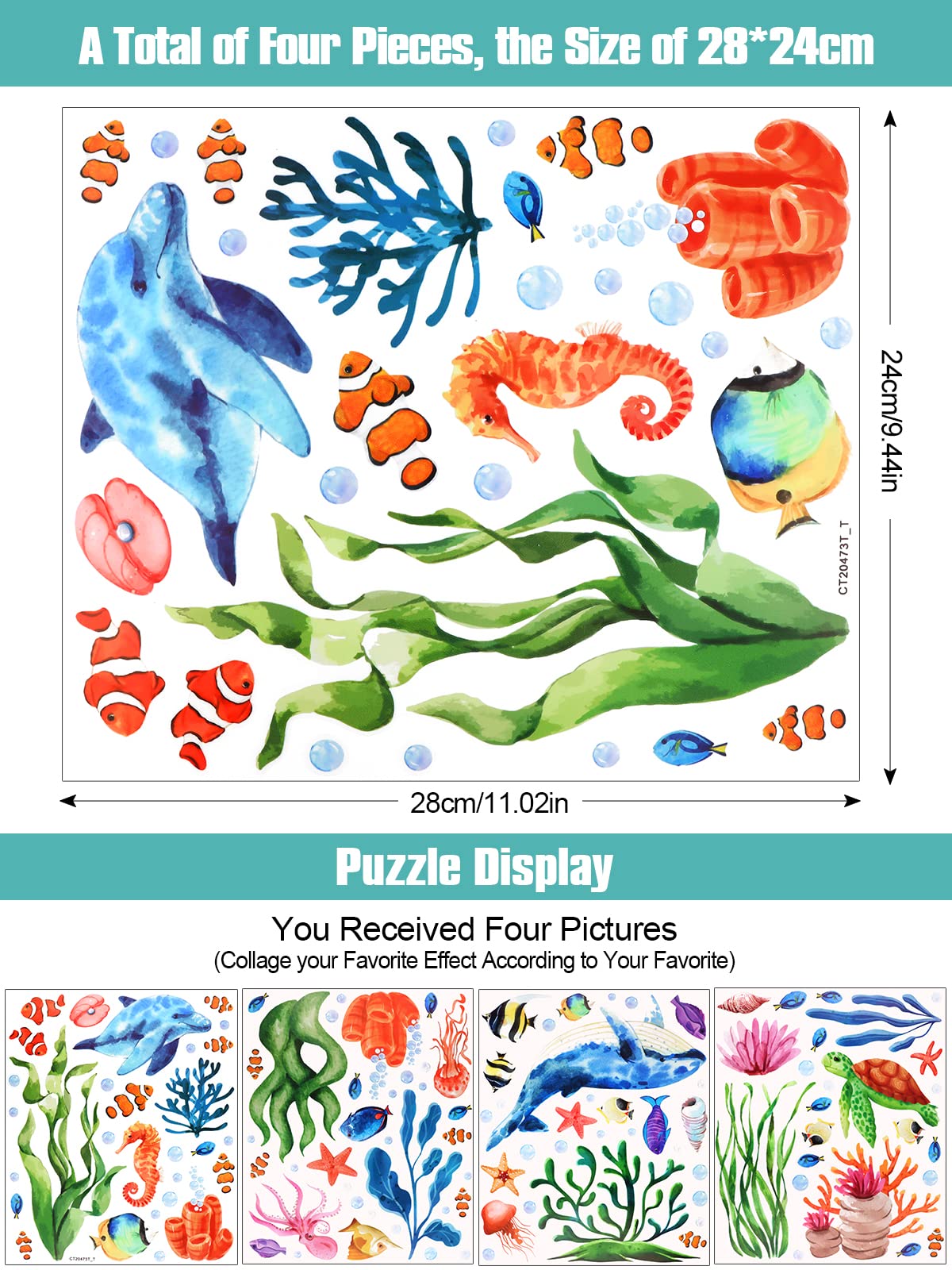 Kalolary Under The Sea bubbles decal brings playful shimmer to walls or bathrooms