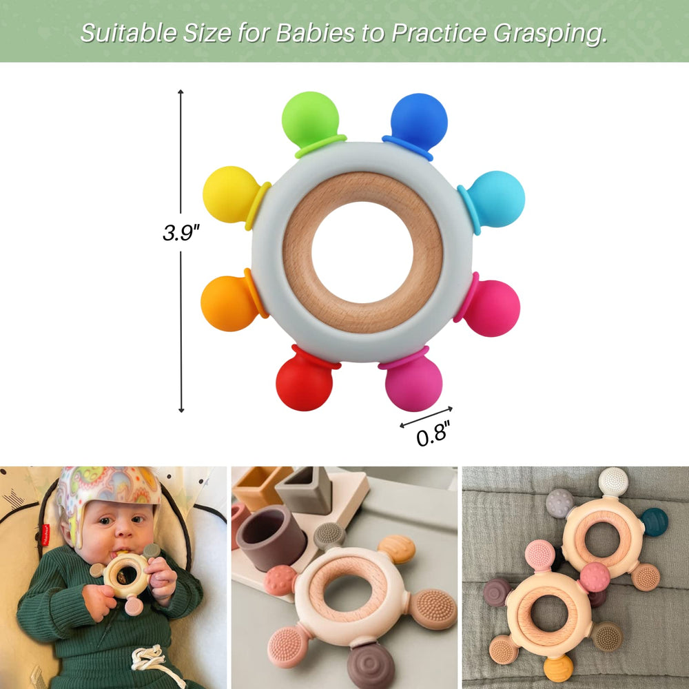 Kalovin baby shower teether gift: practical and cute for new parents.