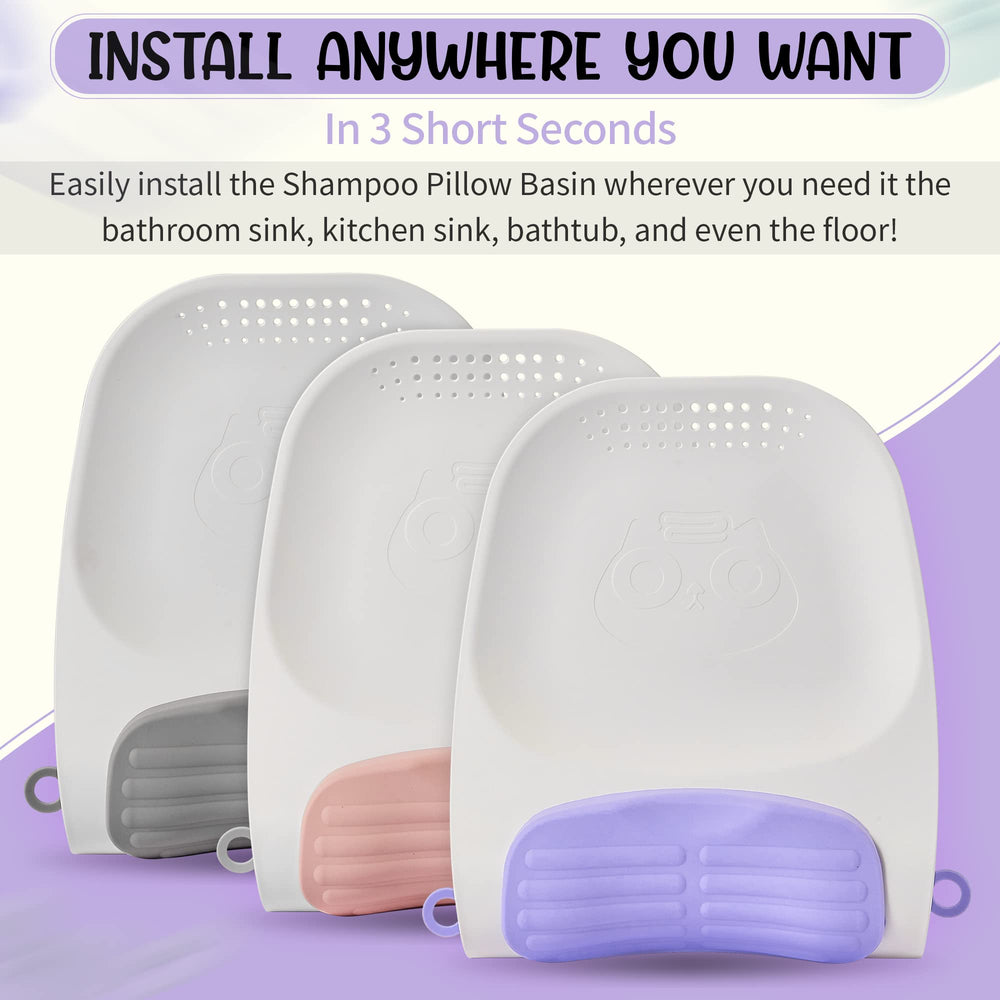 KAMKKO Toyture Shampoo Bowl portable setup on sink for versatile washing anywhere