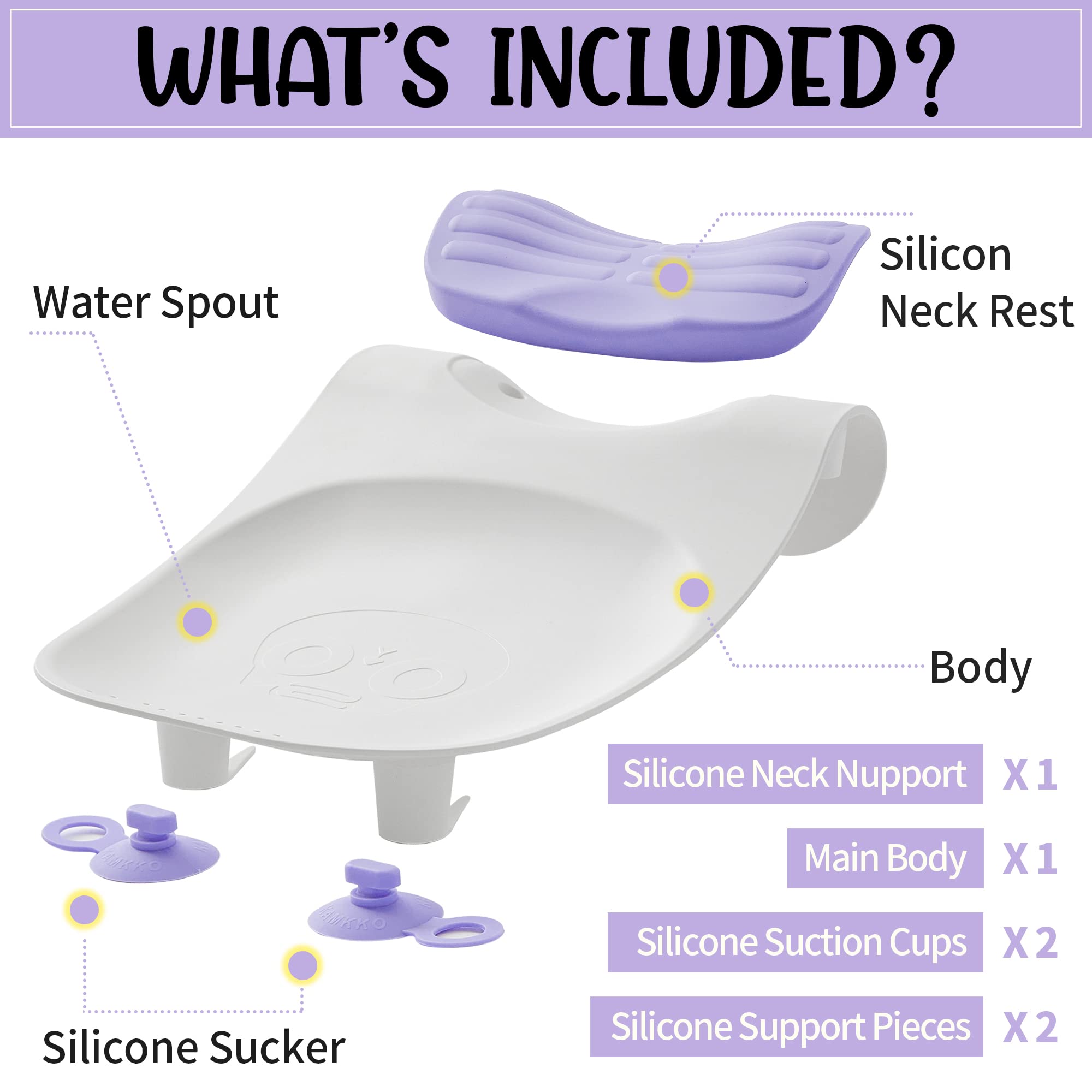 KAMKKO Toyture Shampoo Bowl neck rest detail emphasizing ergonomic comfort