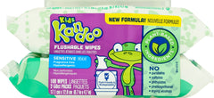 Kandoo flushable wipes with a sensitive toddler flip-top lid for quick, gentle cleanups on the go.