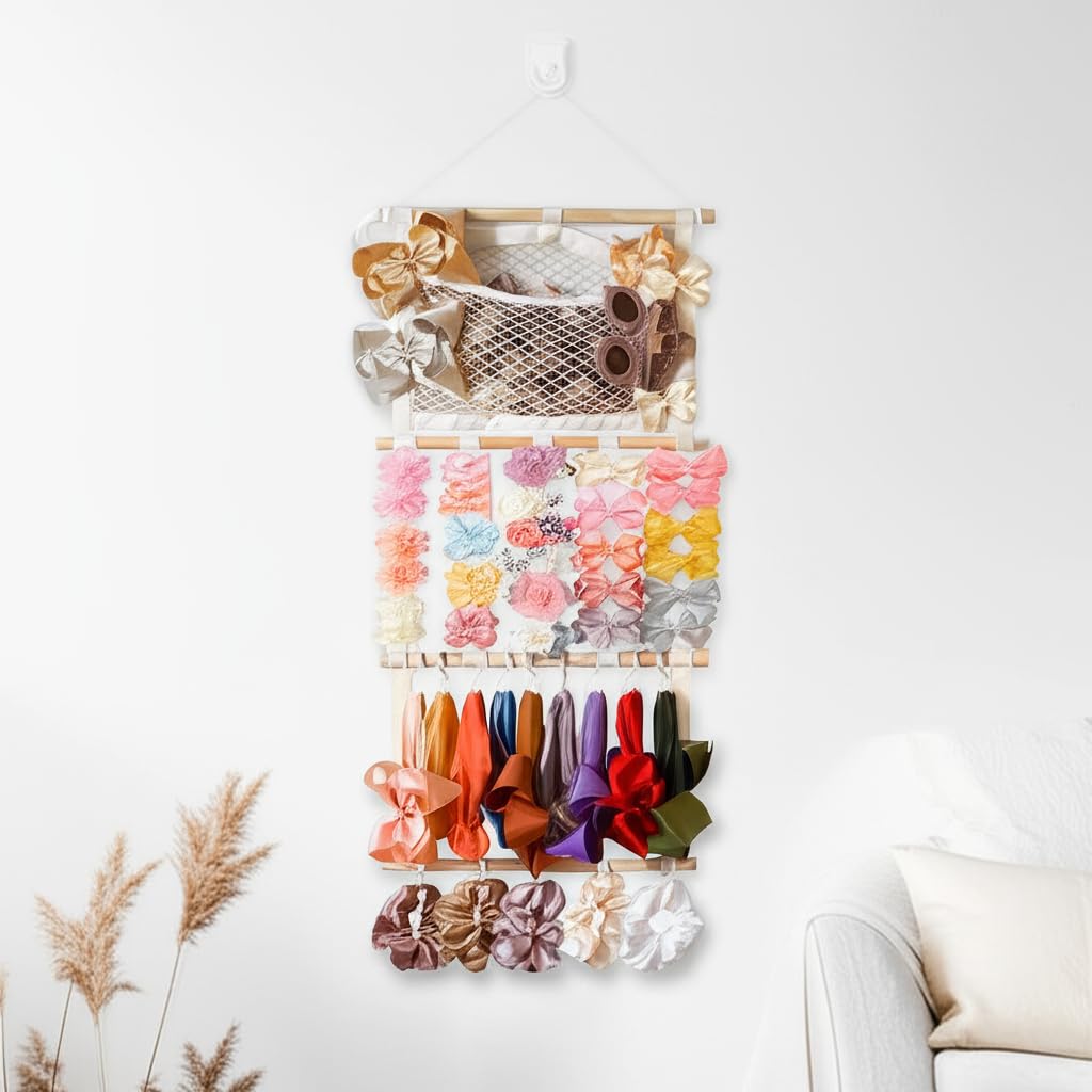 Kangaroo detachable headband holder system enables easy wall repositioning.