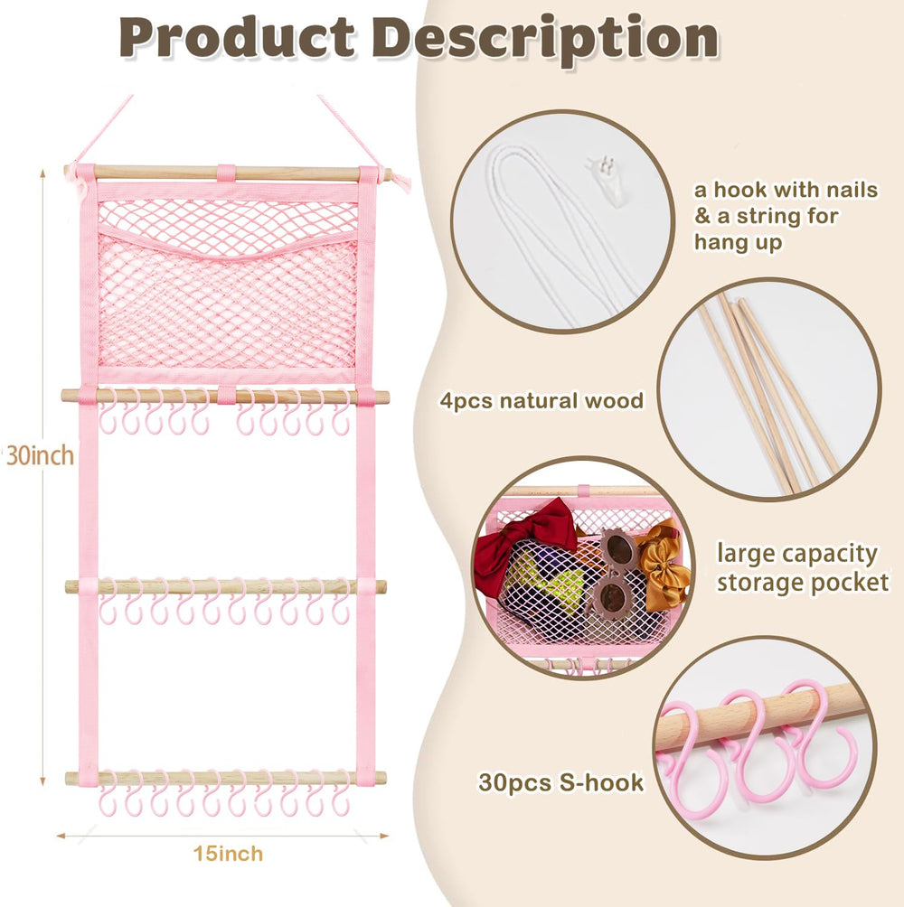 Kangaroo headband organizer side view for space-saving nursery.
